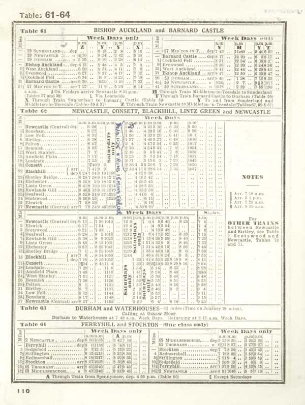1936 LNER Timetable